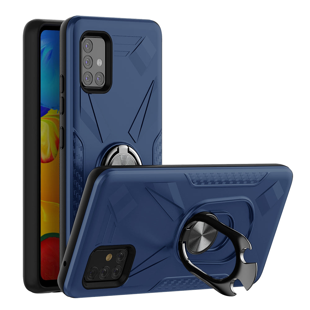 Phone Case with Ring Holder SAMSUNG GALAXY A71 5G In Blue