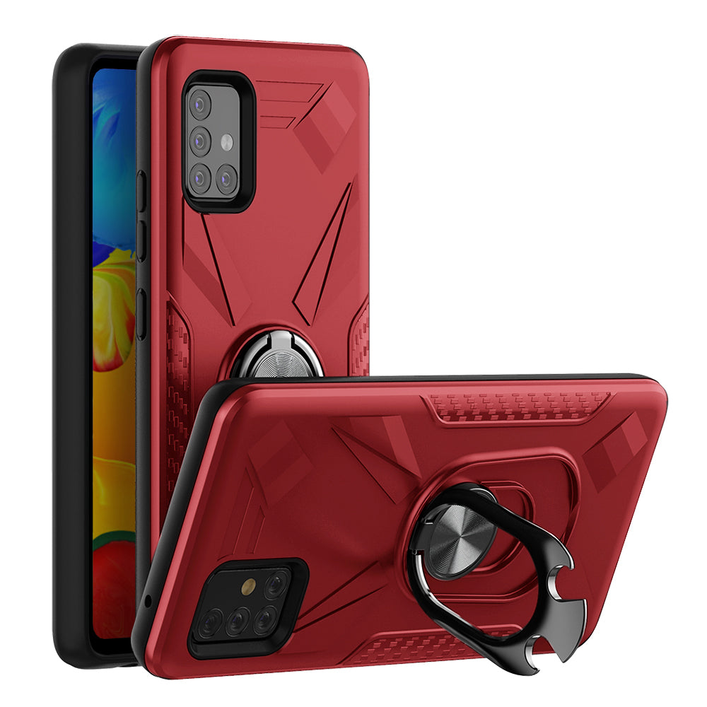 Phone Case with Ring Holder SAMSUNG GALAXY A71 5G In Red