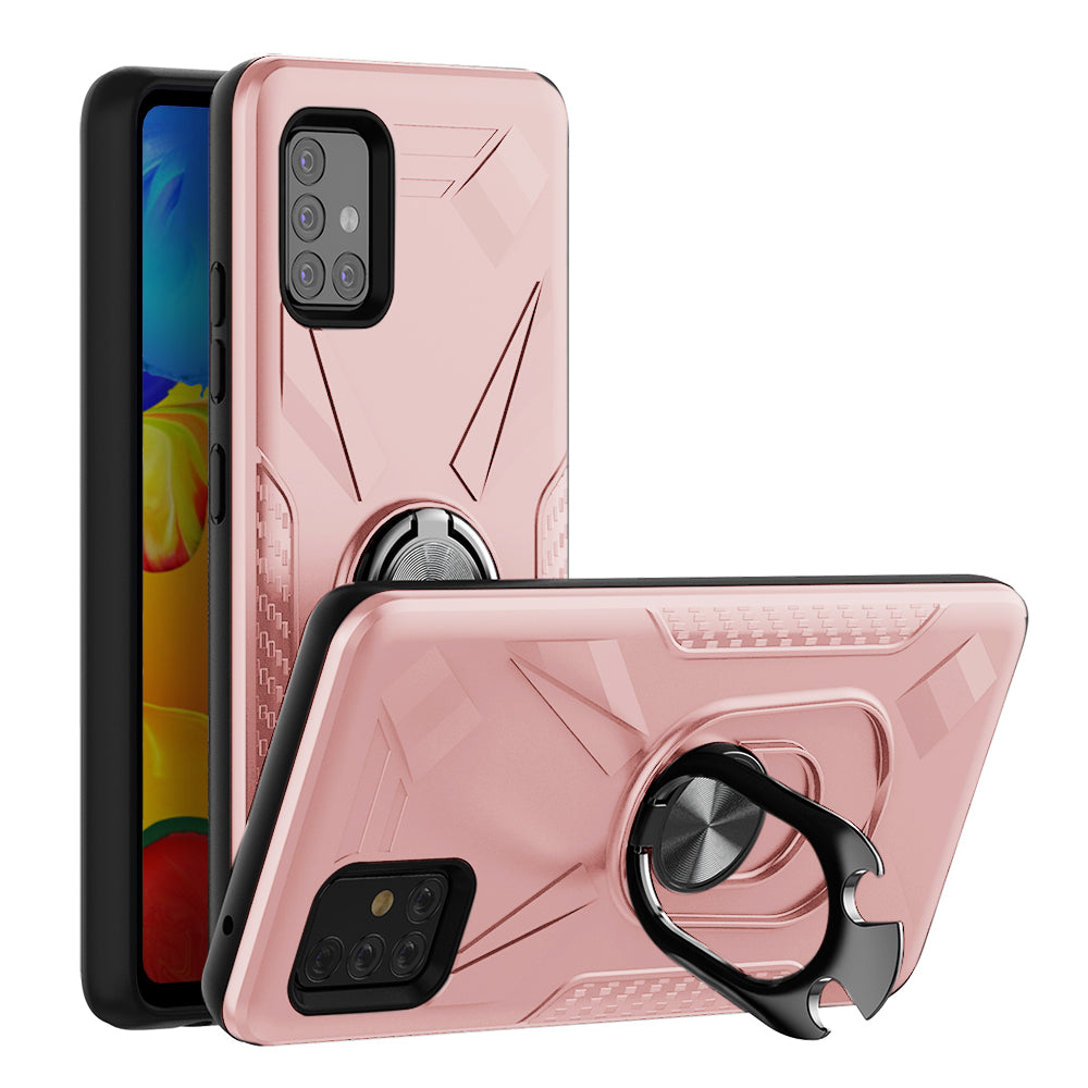 Phone Case with Ring Holder SAMSUNG GALAXY A71 5G In Rose Gold