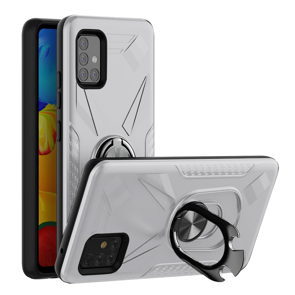 Phone Case with Ring Holder SAMSUNG GALAXY A71 5G In Silver