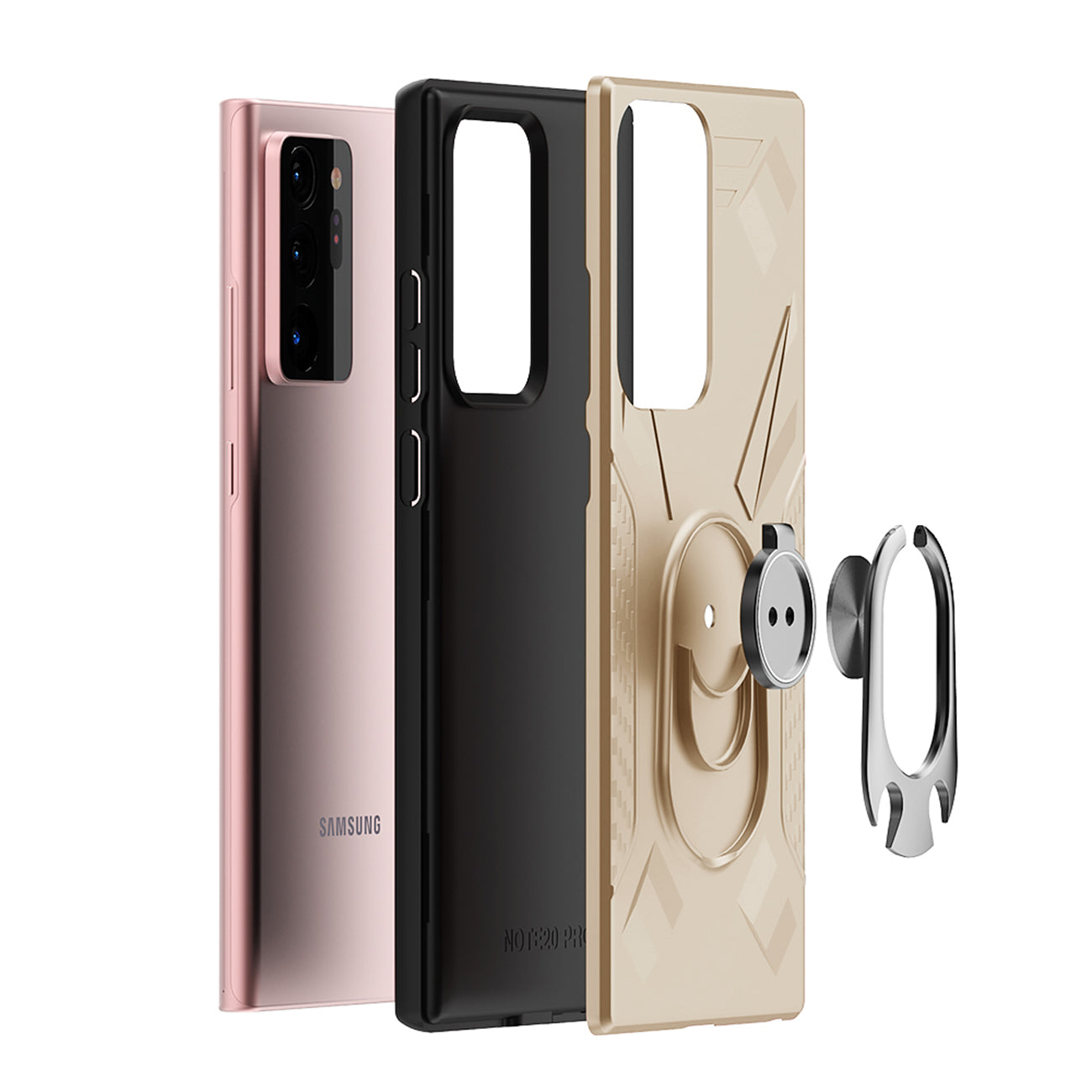 Phone Case with Ring Holder SAMSUNG GALAXY NOTE 20 ULTRA In Gold