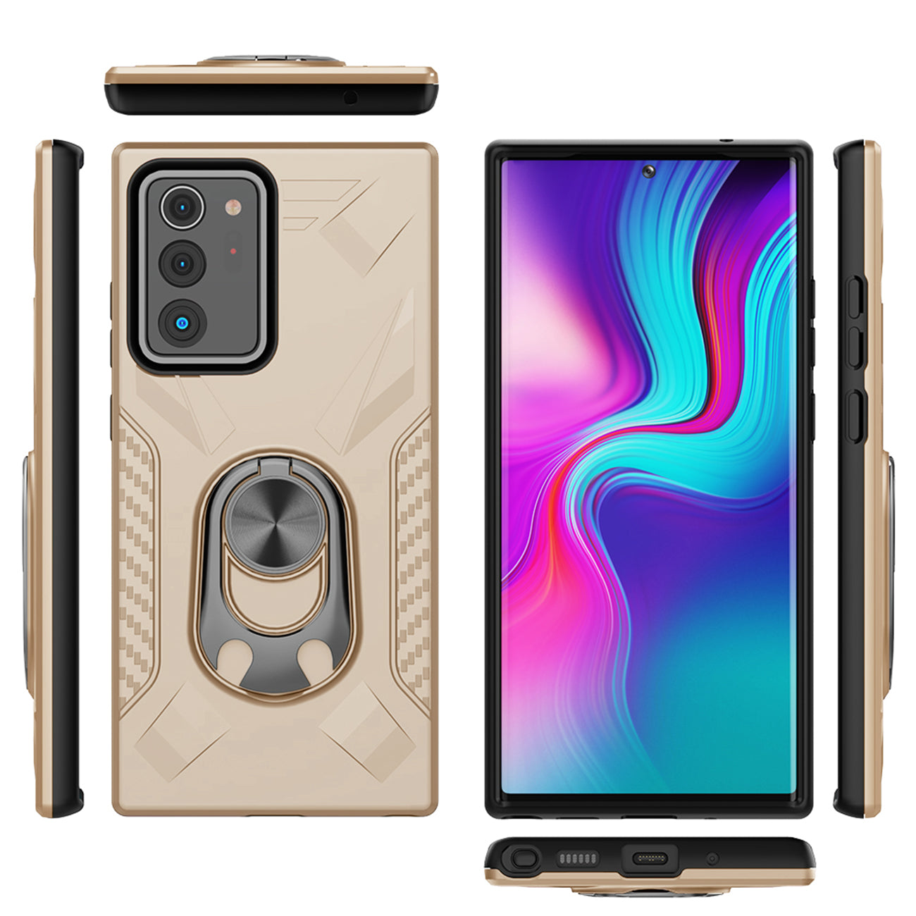 Phone Case with Ring Holder SAMSUNG GALAXY NOTE 20 ULTRA In Gold