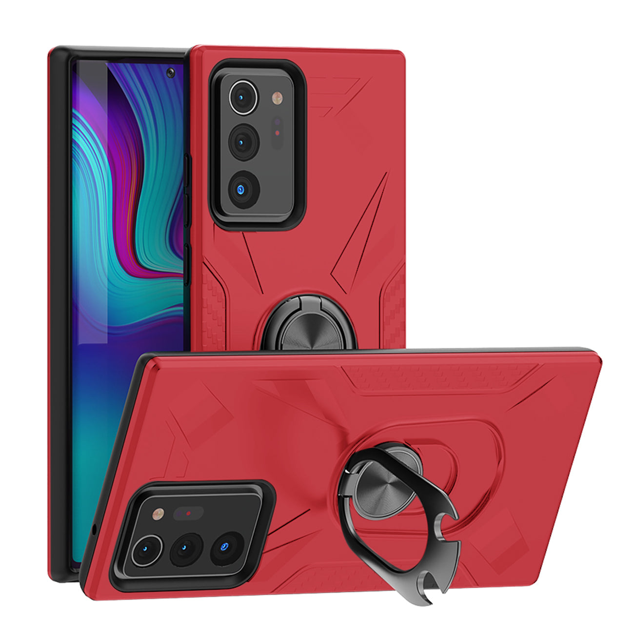 Phone Case with Ring Holder SAMSUNG GALAXY NOTE 20 ULTRA In Red