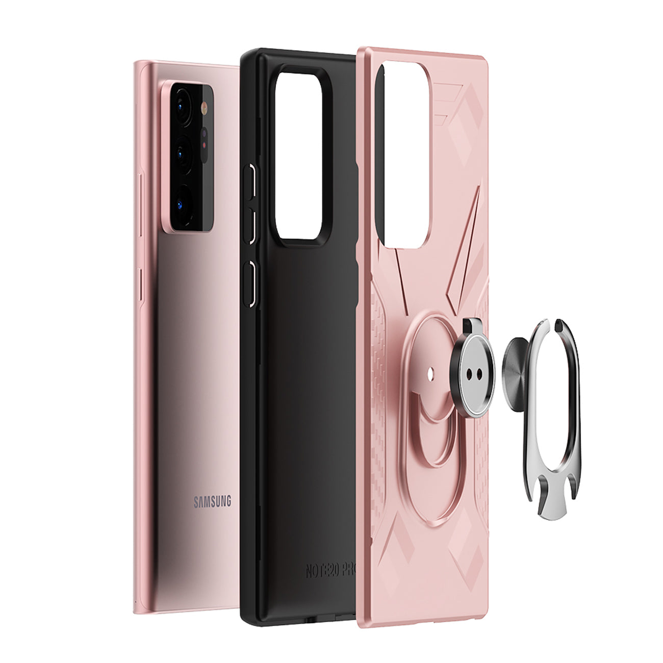 Phone Case with Ring Holder SAMSUNG GALAXY NOTE 20 ULTRA In Rose Gold