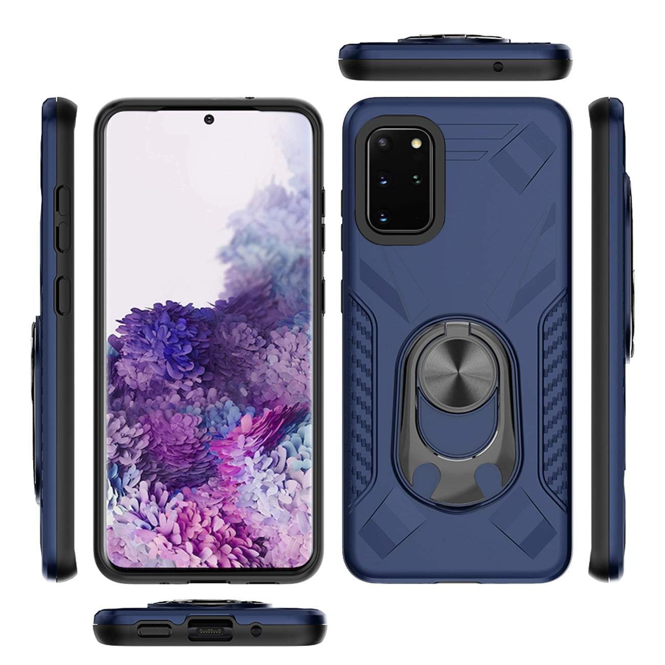 Phone Case with Ring Holder SAMSUNG GALAXY S20 PLUS In Blue