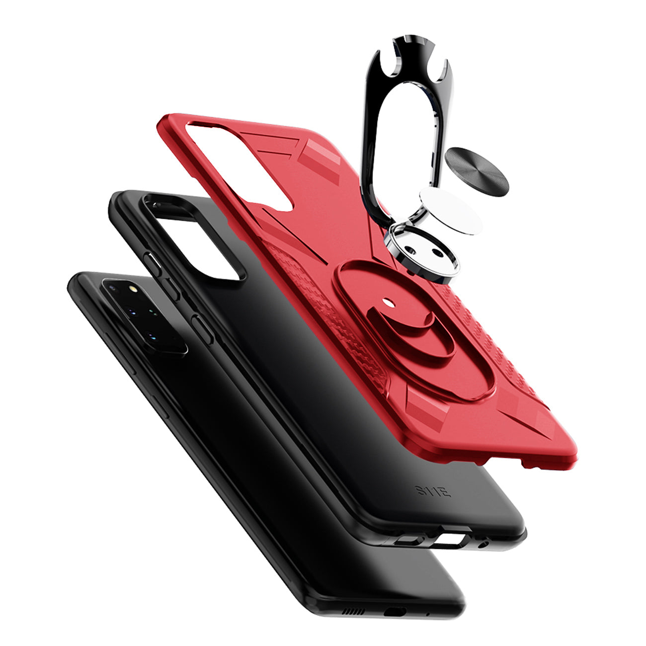 Phone Case with Ring Holder SAMSUNG GALAXY S20 PLUS In Red