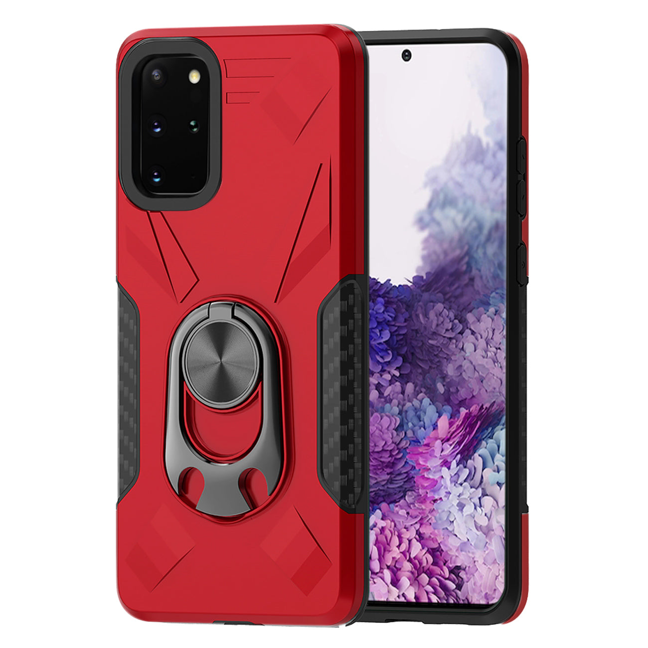 Phone Case with Ring Holder SAMSUNG GALAXY S20 PLUS In Red