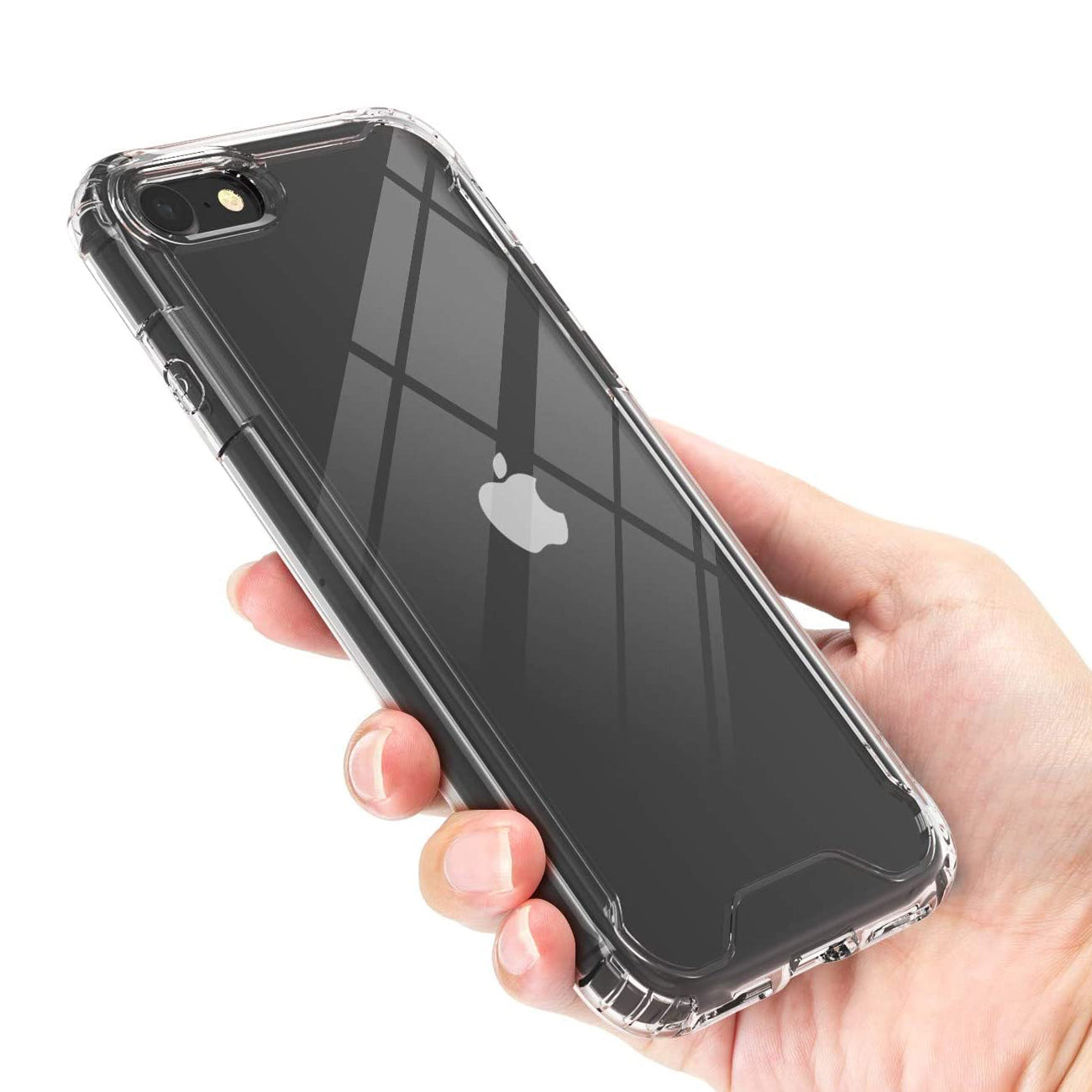 Case Bumper PC And TPU High Quality 2X Clean For iPhone SE2/ iPhone 8/ iPhone 7 Clear