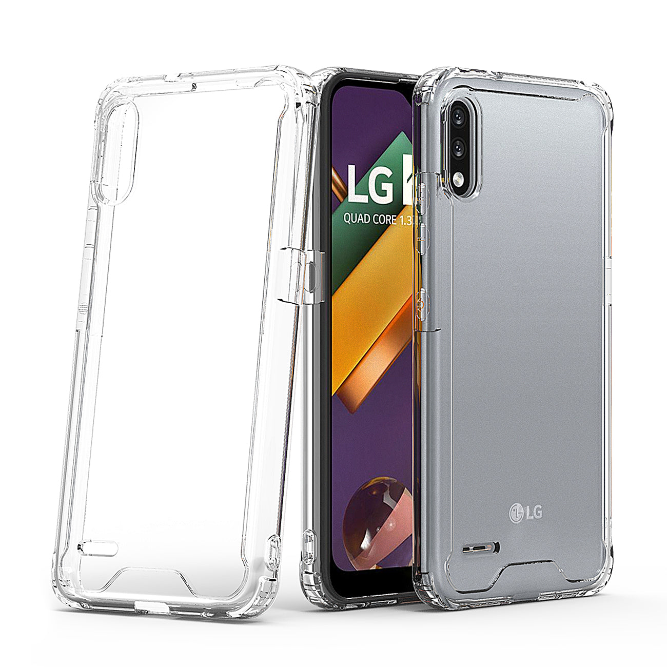 Case Bumper PC and TPU Clean High Quality 2X LG-K22/K32 Clear