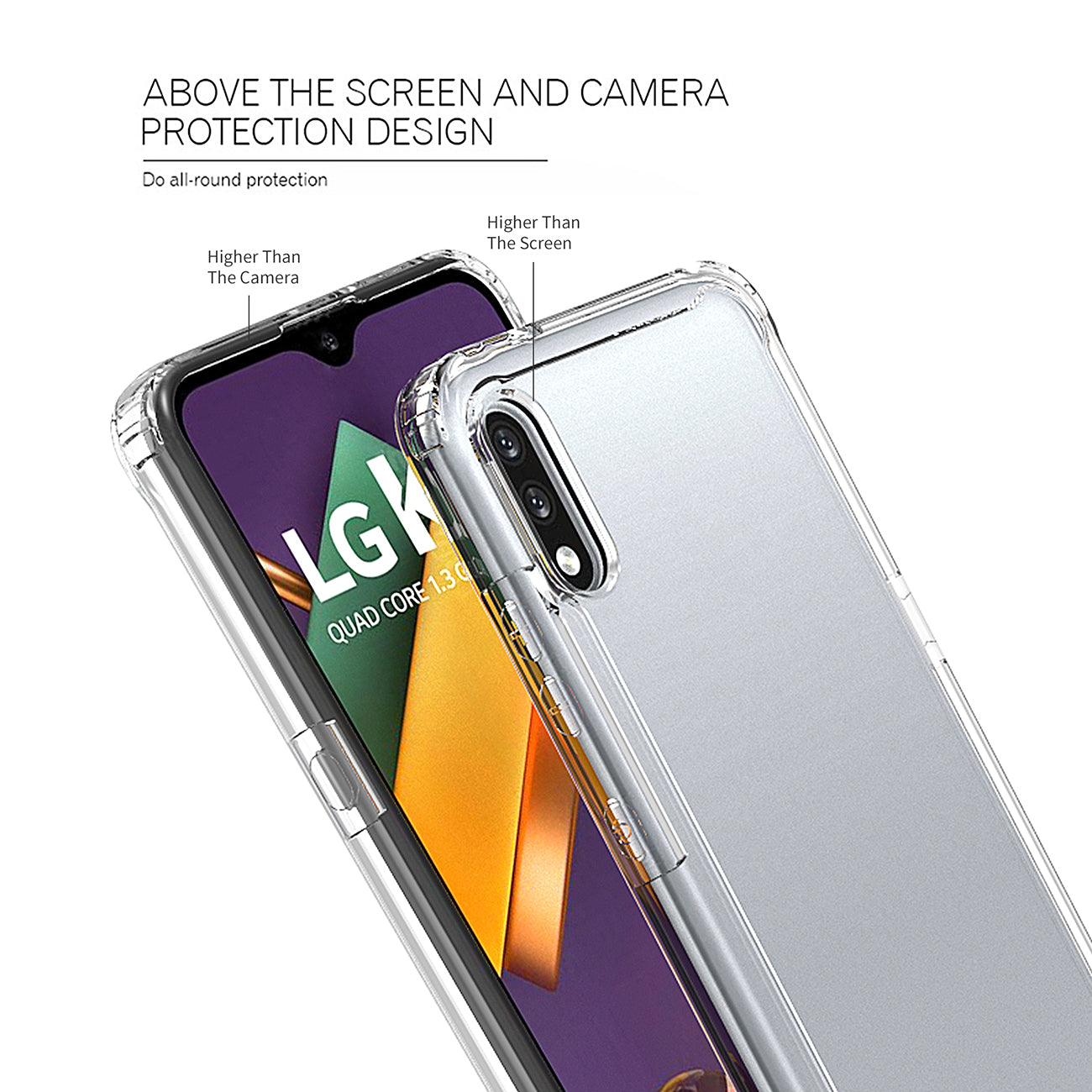 Case Bumper PC and TPU Clean High Quality 2X LG-K22/K32 Clear