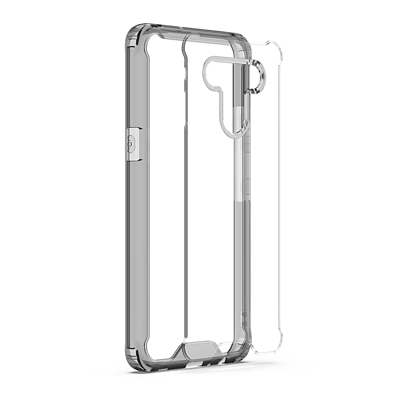 Case Bumper PC And TPU Clear High Quality LG K51 Black Color