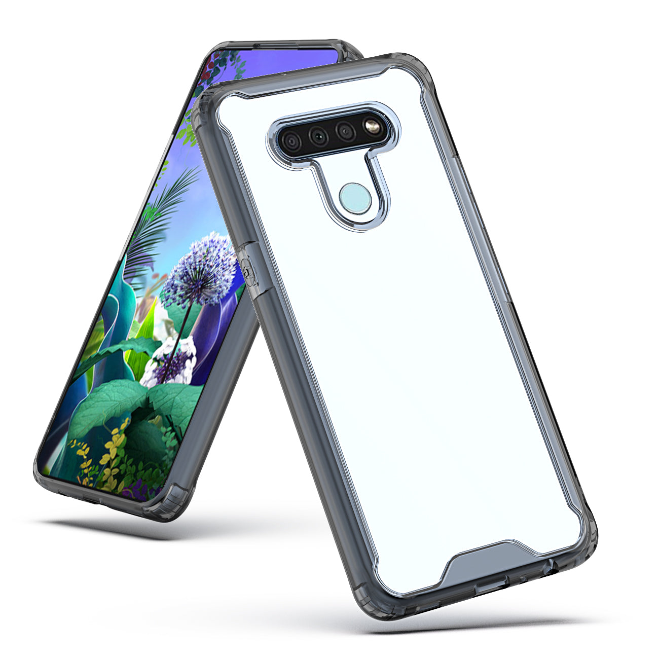 Case Bumper PC And TPU Clear High Quality LG K51 Black Color