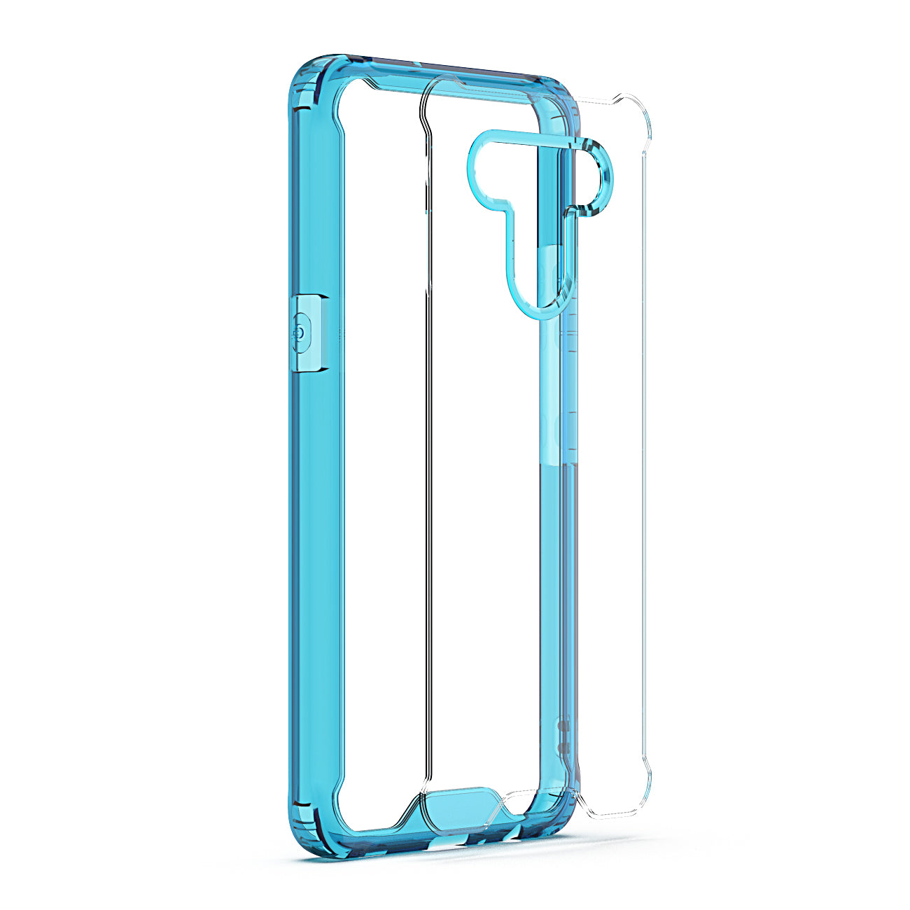 Case Bumper PC And TPU High Quality LG K51 Blue Color