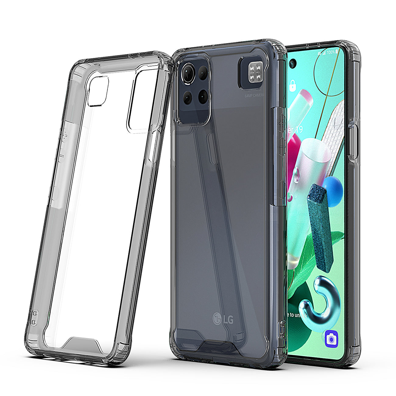 Case Bumper PC and TPU Clean High Quality 2X LG-K92 5G Black