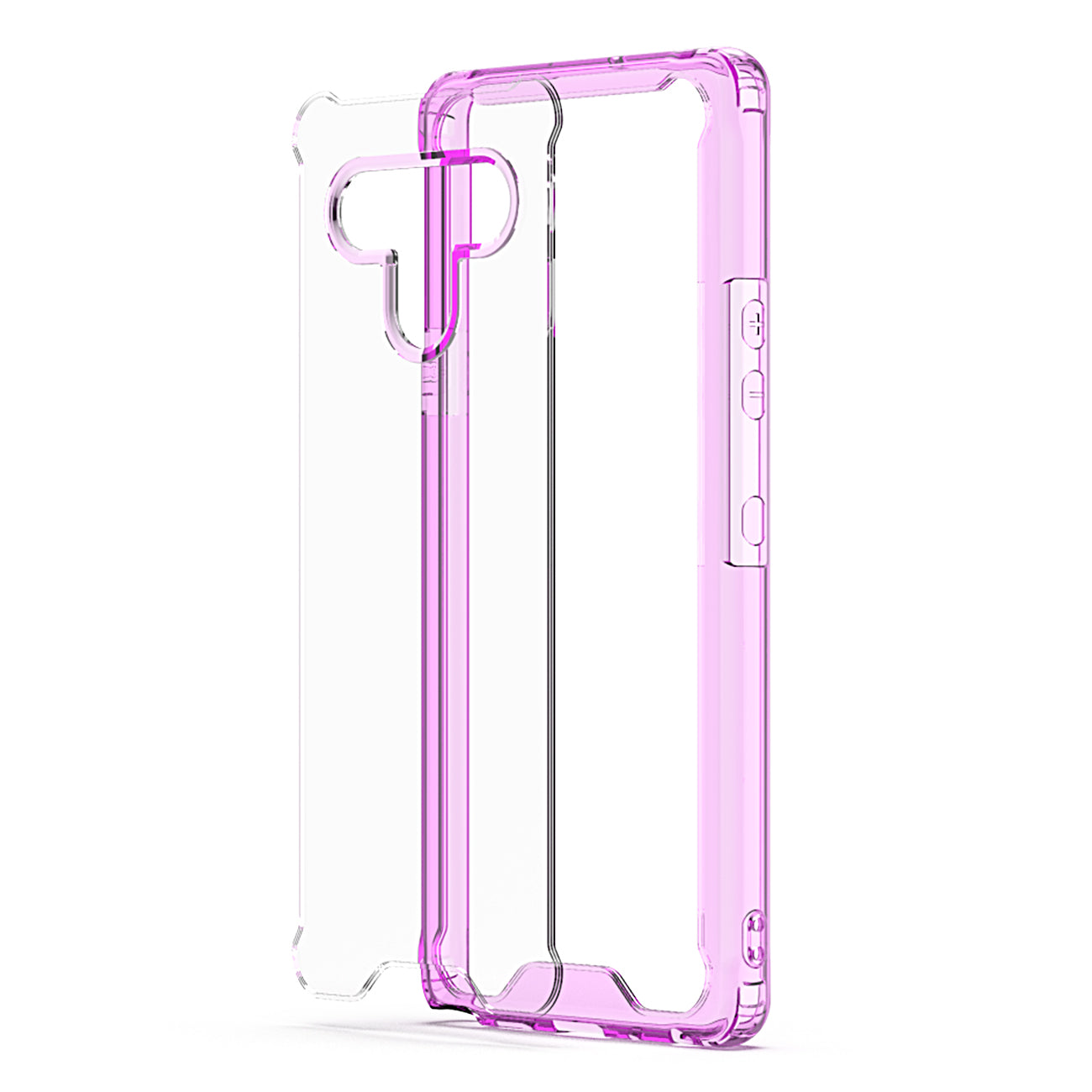 Case Bumper PC And TPU Clear High Quality LG STYLO 6 Purple Color