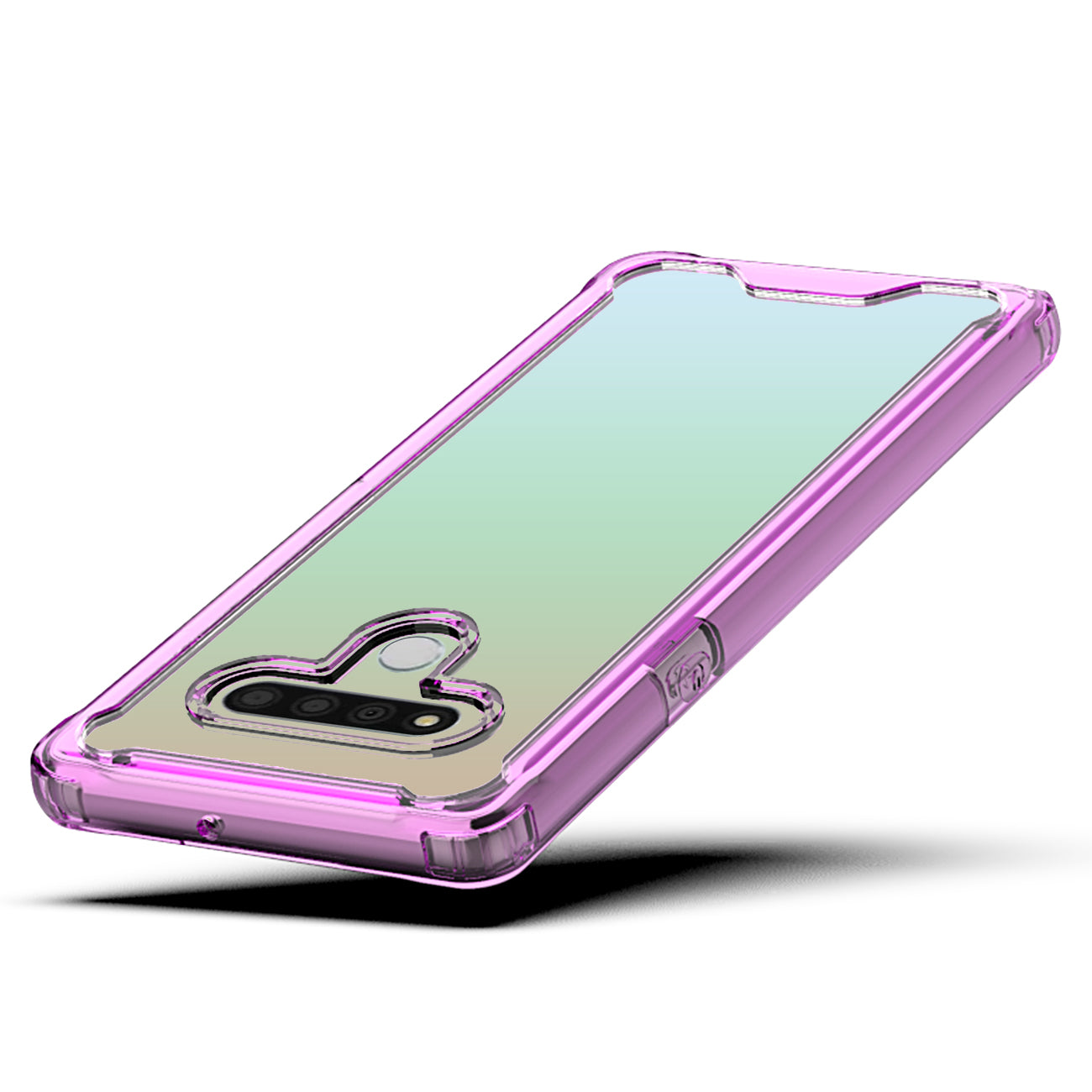 Case Bumper PC And TPU Clear High Quality LG STYLO 6 Purple Color