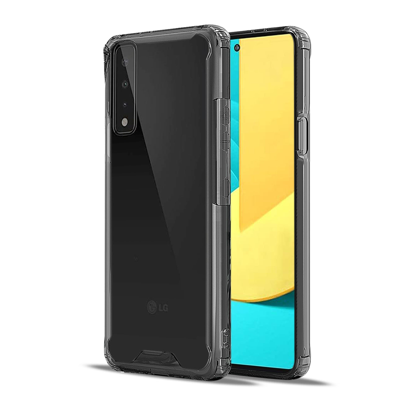 Case Bumper PC and TPU Clean High Quality 2X LG Stylo 7 4G Black