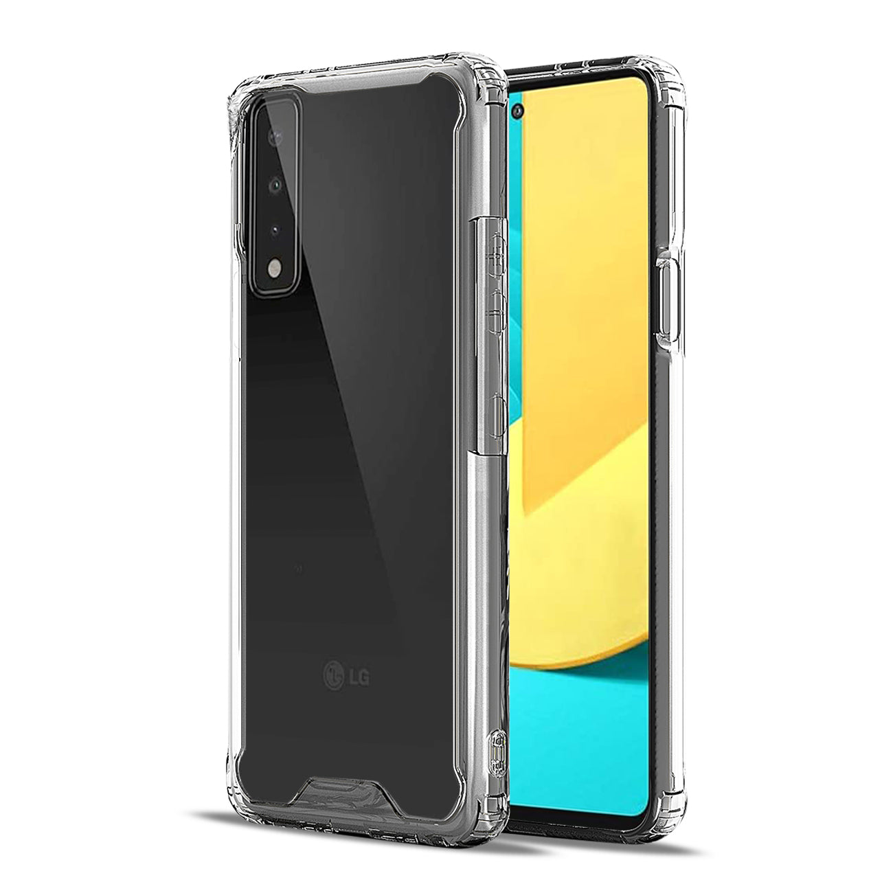 Case Bumper PC and TPU Clean High Quality 2X LG Stylo 7 4G Clear