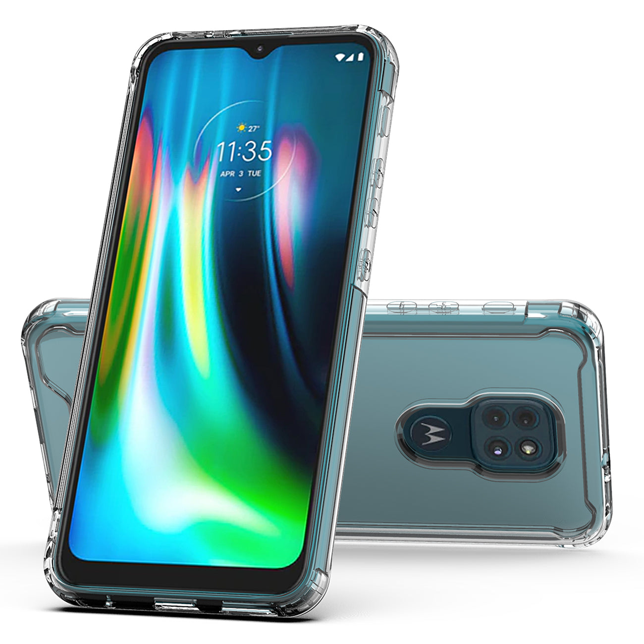 Case Bumper TPU And PC High Quality Moto E7 Plus/ G9/ G9 Play Clear