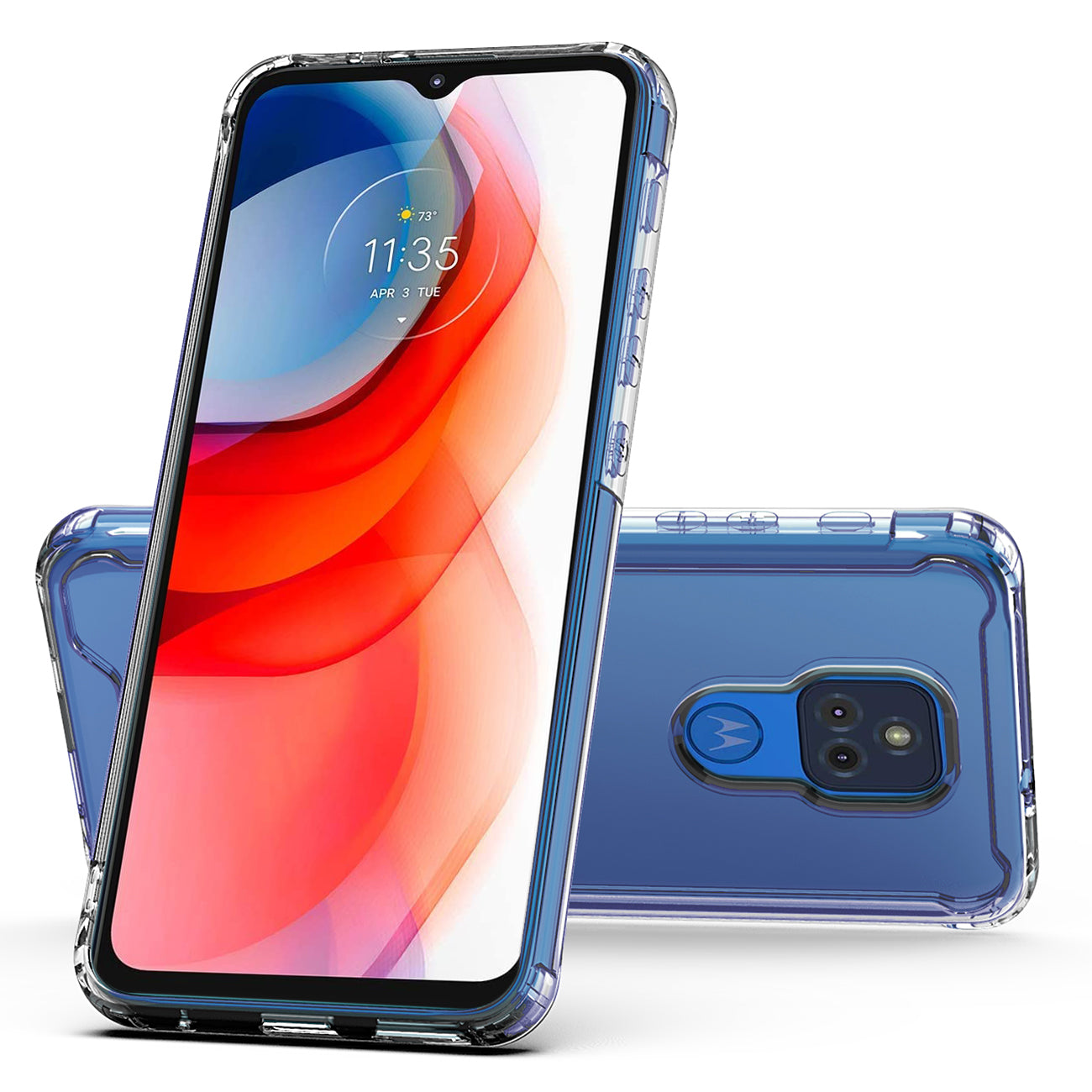 Case Bumper PC And TPU High Quality 2X Clean For Moto G Play 2021 Clear