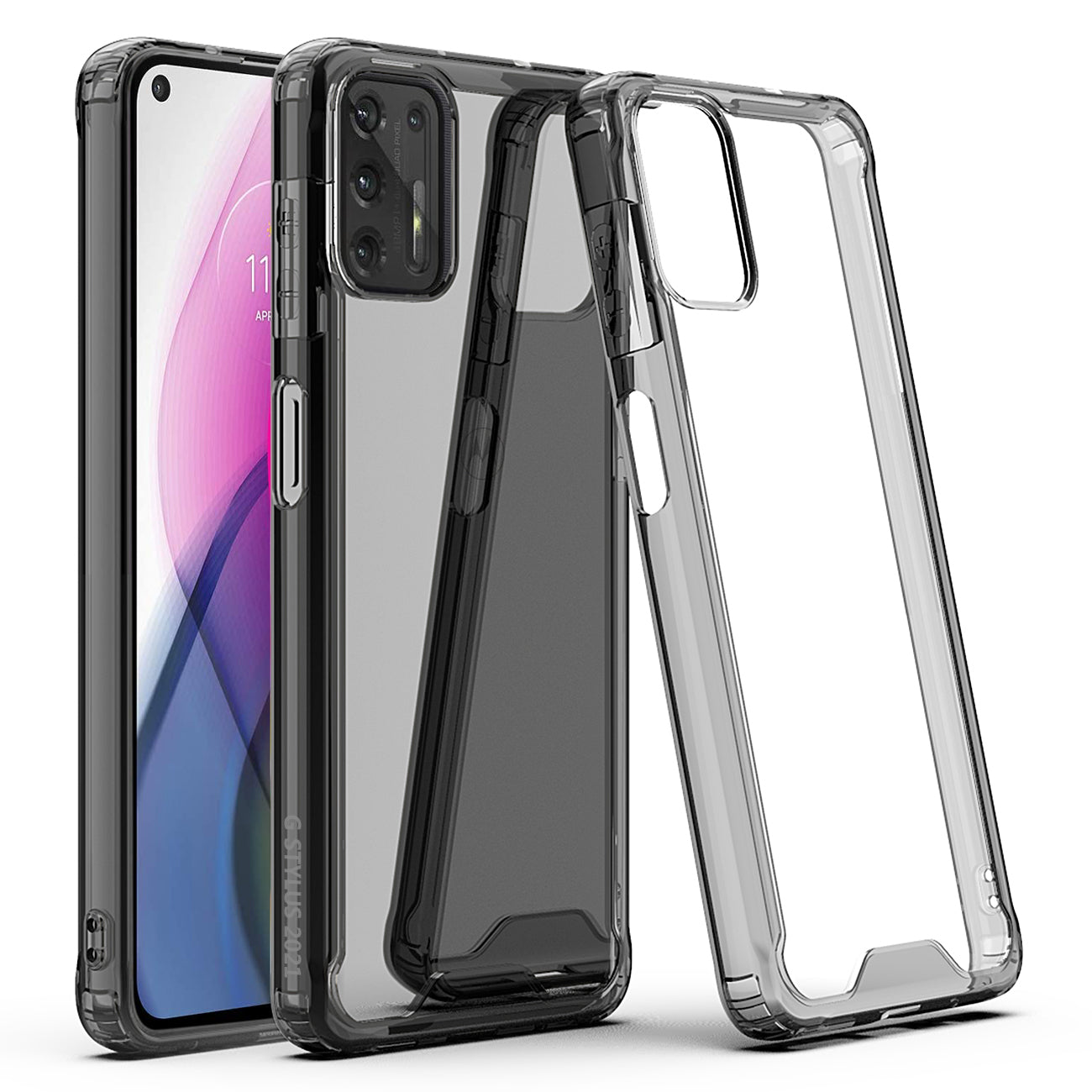 Case Bumper PC And TPU High Quality 2X Clean Moto G Stylus 2021 Black Color