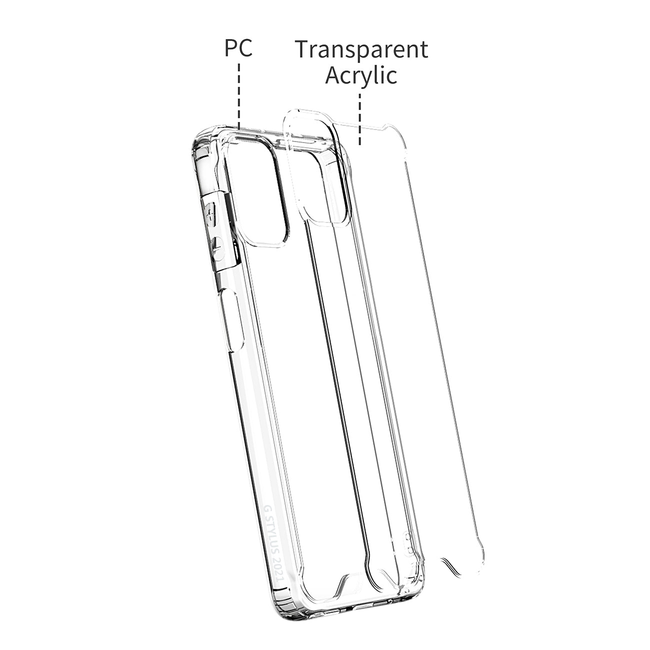 Case Bumper PC And TPU High Quality 2X Clean Moto G Stylus 2021 Clear
