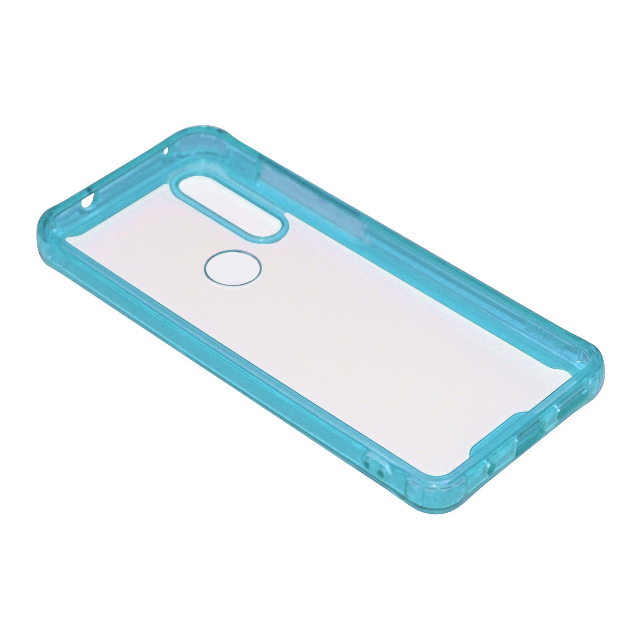 Case Bumper TPU And PC High Quality Motorola G8 Clear Blue Color