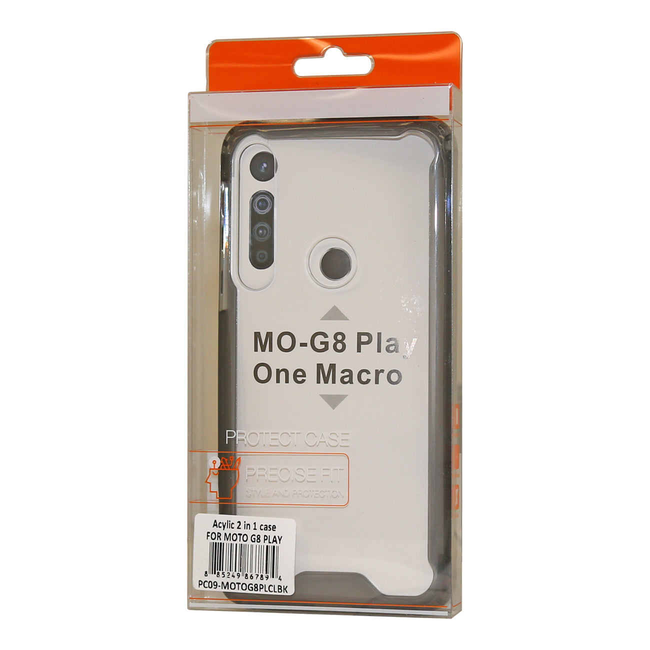 Case Bumper TPU And PC High Quality Motorola G8 Play Clear Black Color