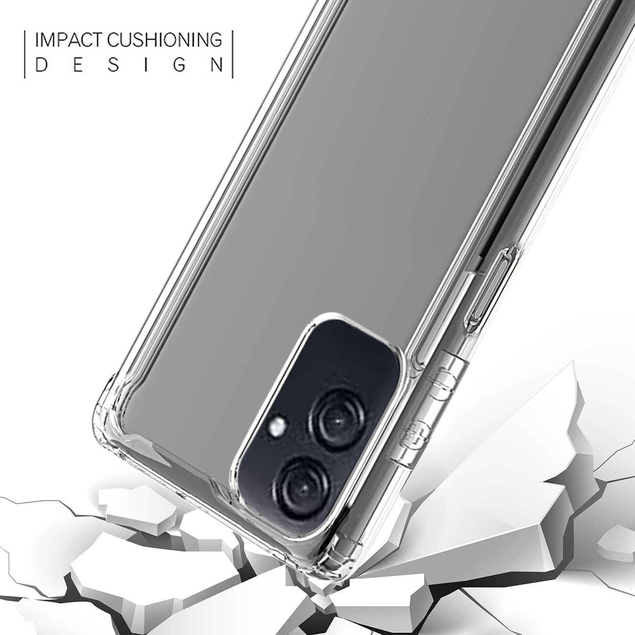 High Quality 2X Clean PC and TPU Bumper Case In Clear For Samsung Galaxy A04/A04E