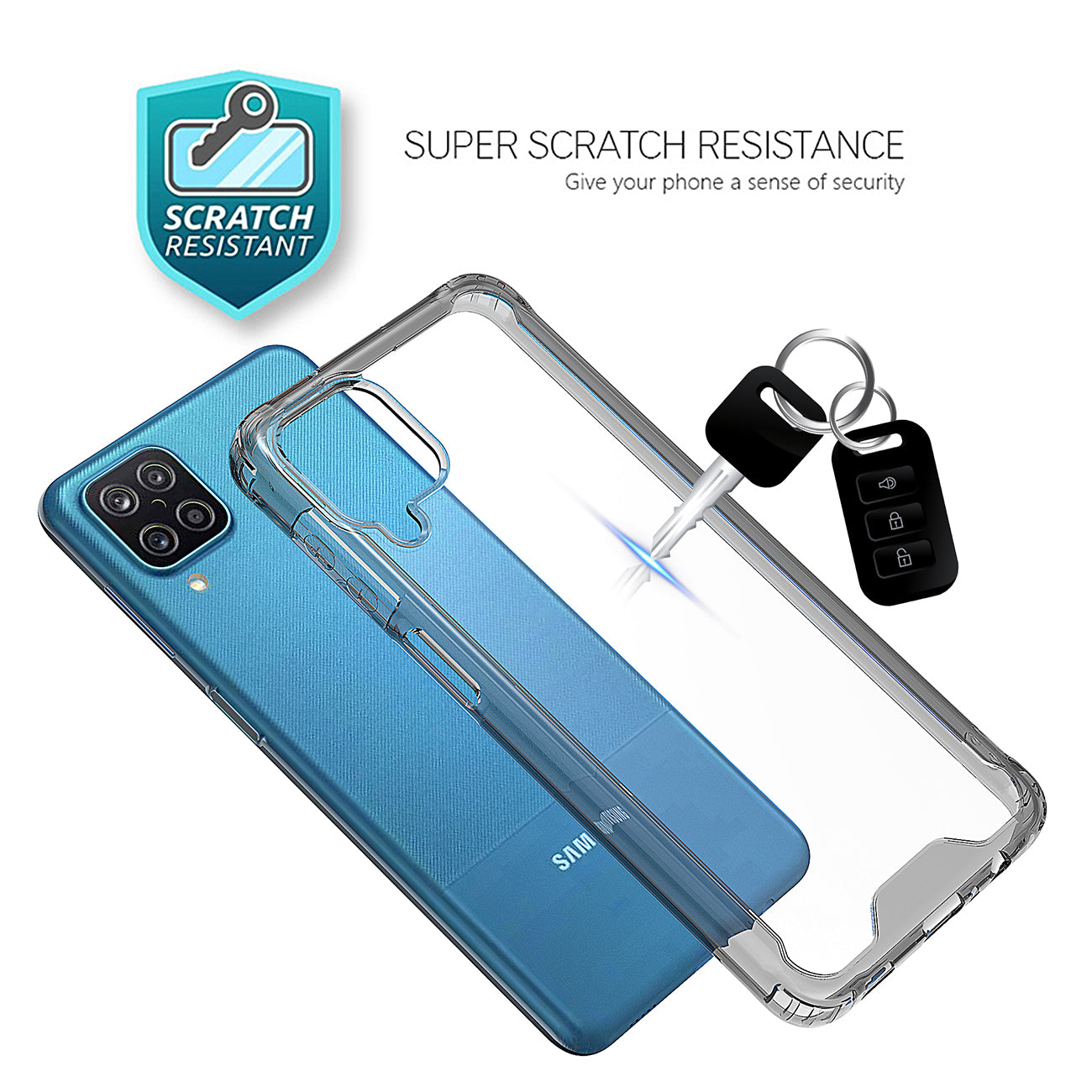 Case Bumper PC And TPU High Quality 2X For Samsung Galaxy A12 5G Clean Black Color