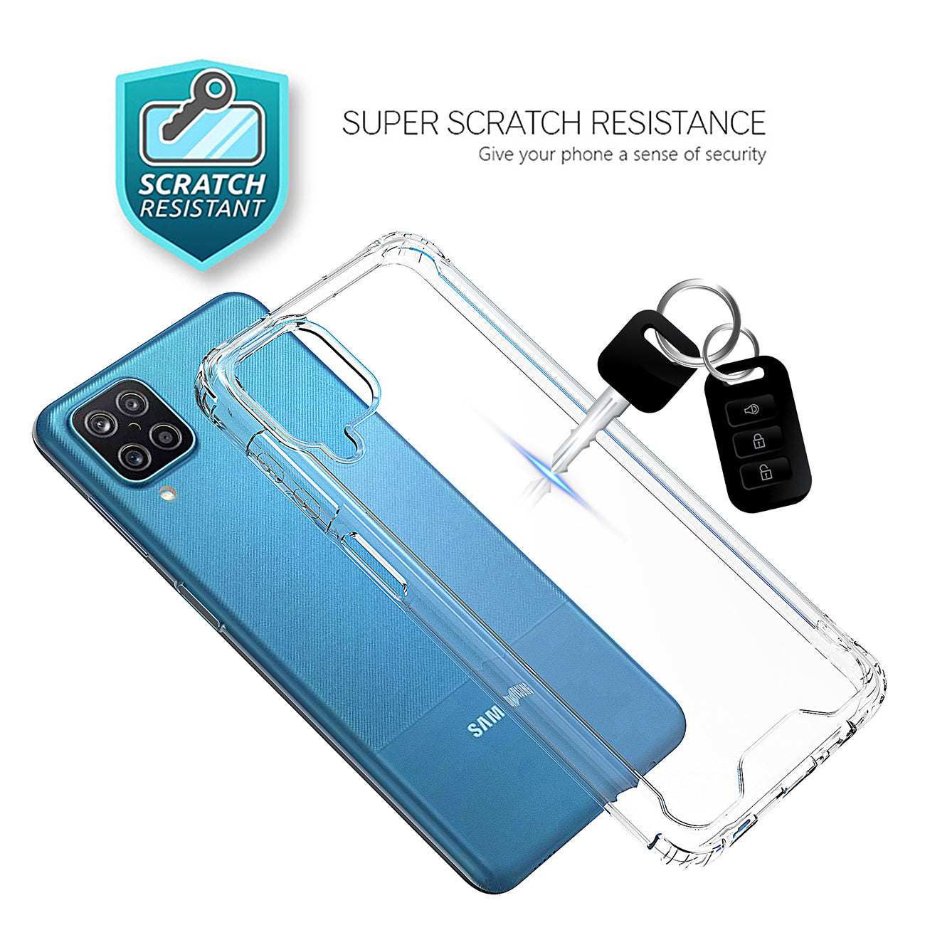 High Quality 2X Clean PC and TPU Bumper Case In Clear For Samsung Galaxy A12 5G