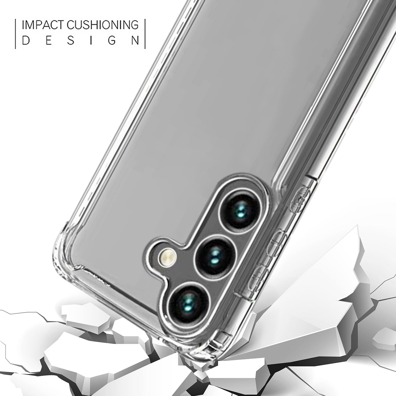 High Quality 2X Clean PC and TPU Bumper Case In Clear For Samsung Galaxy A34 5G