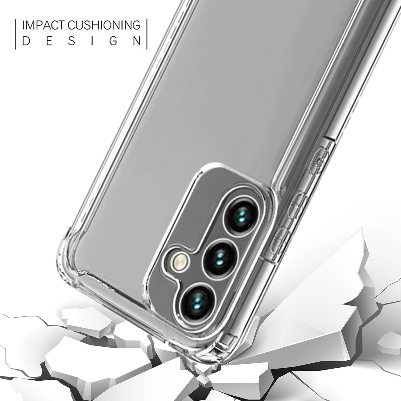 High Quality 2X Clean PC and TPU Bumper Case In Clear For Samsung Galaxy A54 5G