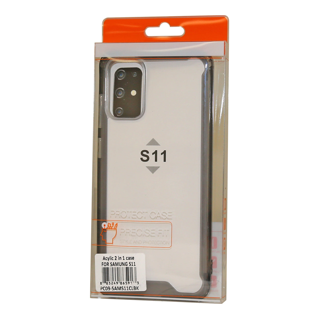 Reiko Samsung S20 Plus High quality Tpu Bumper and Clarity PC Case In Black