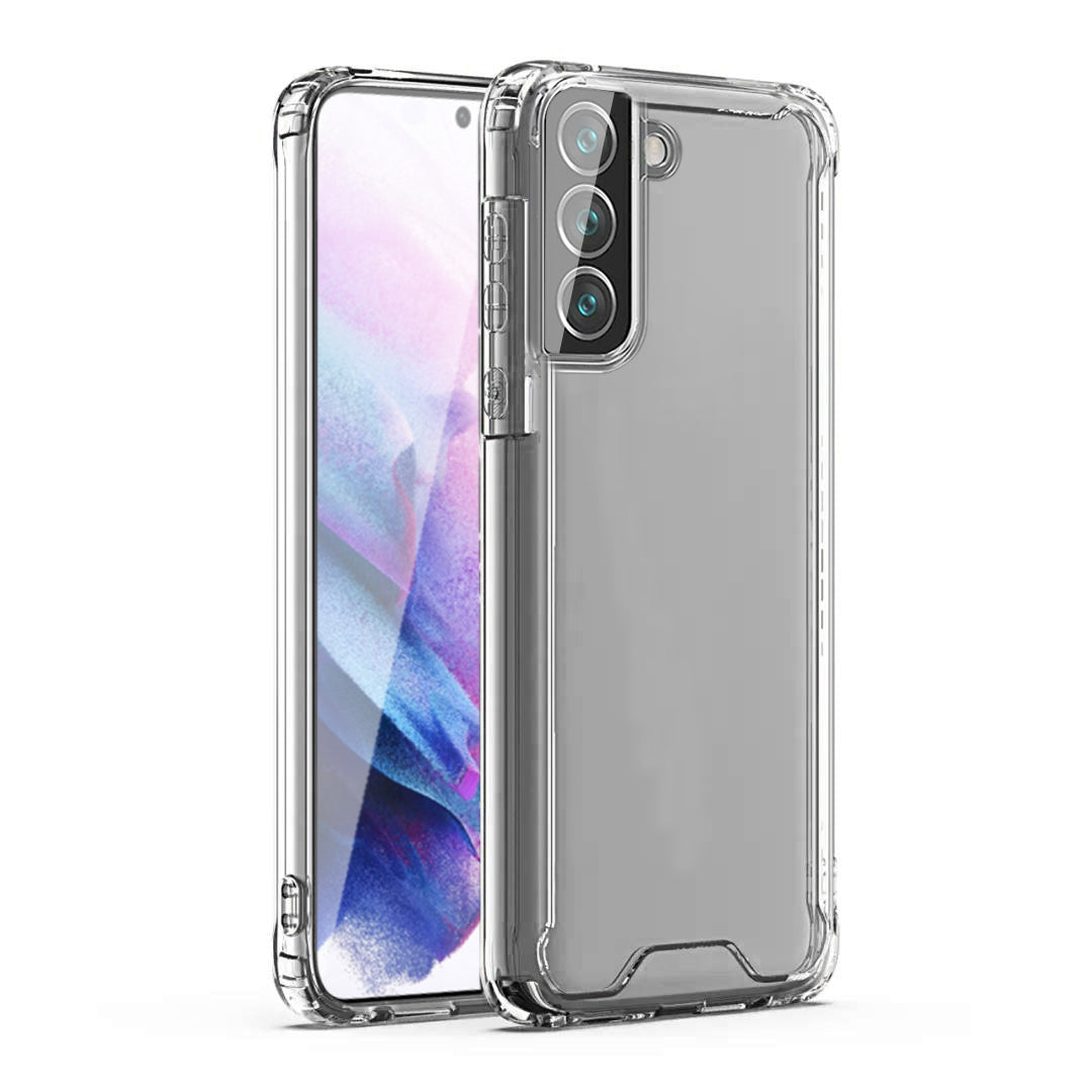 High Quality 2X Clean PC and TPU Bumper Case In Clear For Samsung Galaxy S22