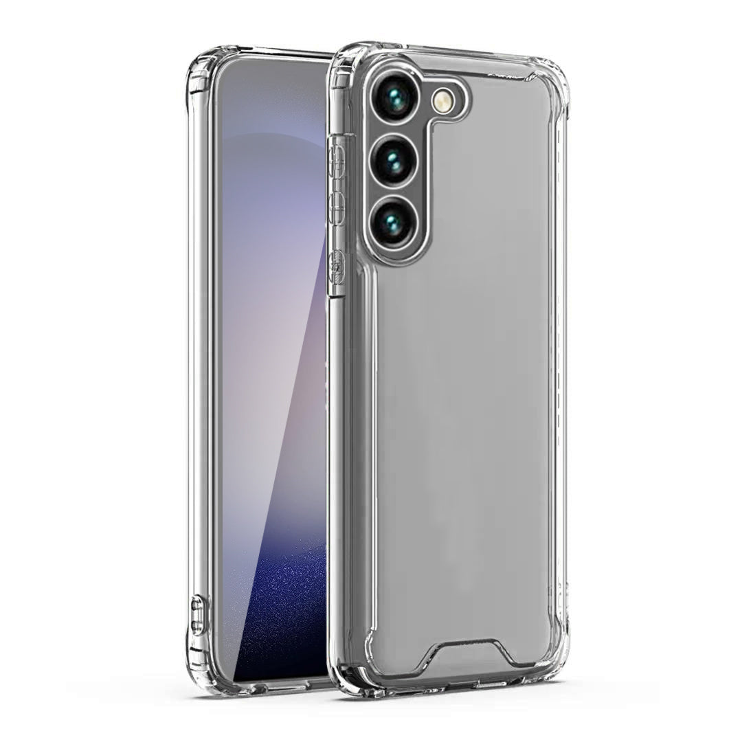 High Quality 2X Clean PC and TPU Bumper Case In Clear For Samsung Galaxy GALAXY S23
