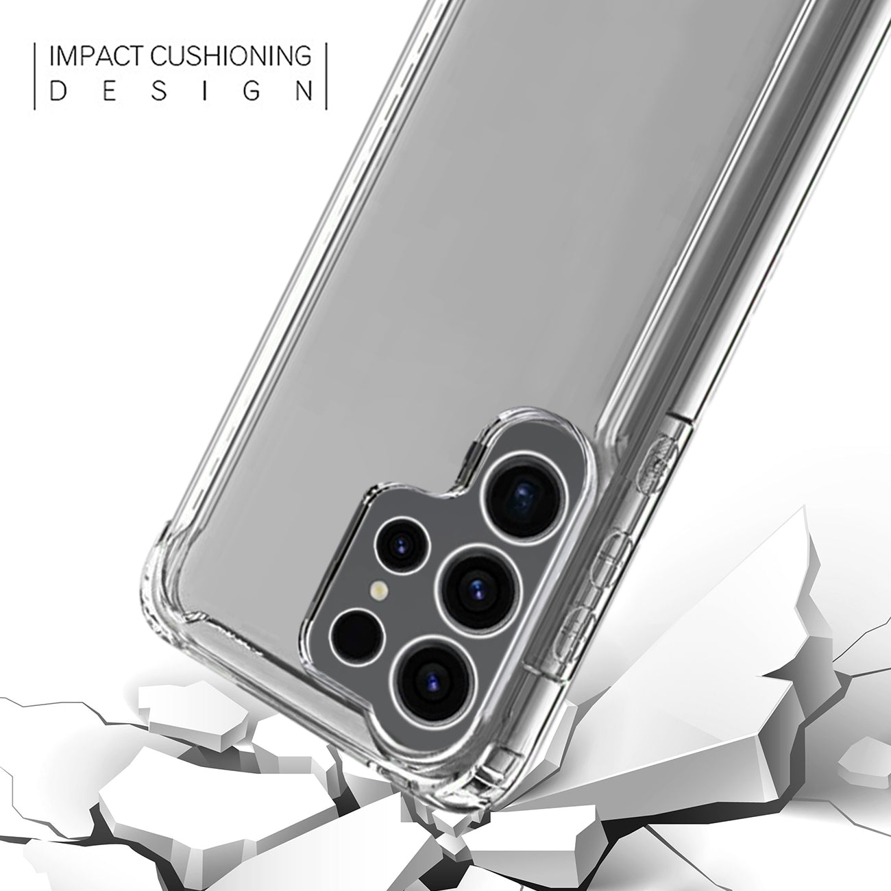 High Quality 2X Clean PC and TPU Bumper Case In Clear For Samsung GALAXY S23 ULTRA