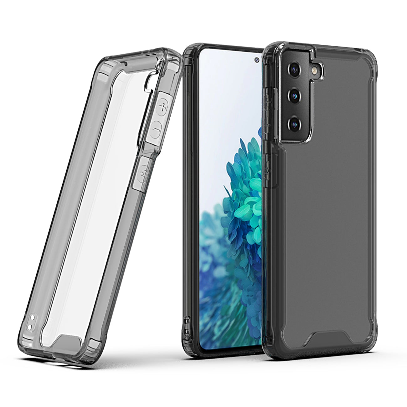High quality TPU Bumper and Clarity PC Case ForSAMSUNG GALAXY S21/S30 PLUS In Black