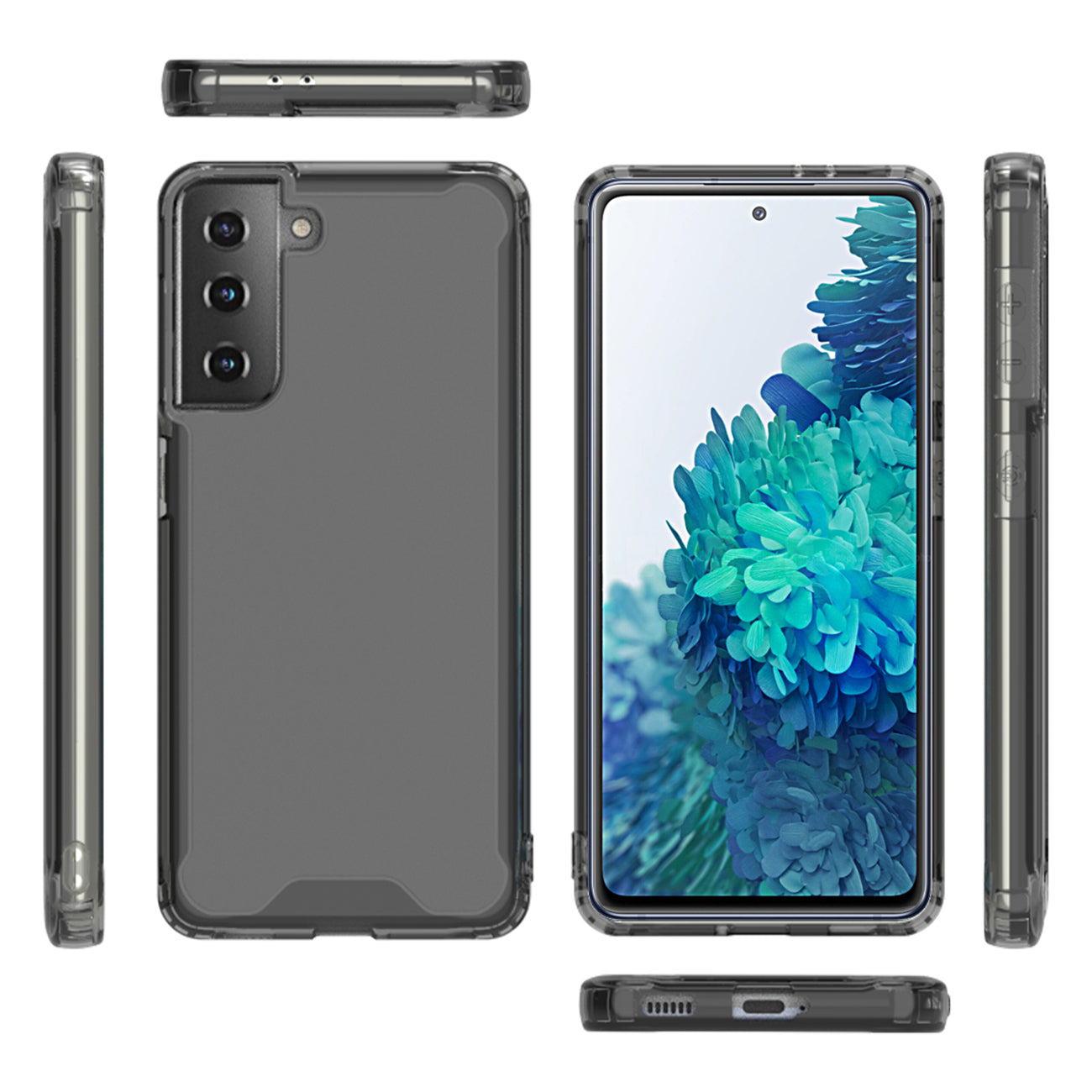 High quality TPU Bumper and Clarity PC Case ForSAMSUNG GALAXY S21/S30 PLUS In Black