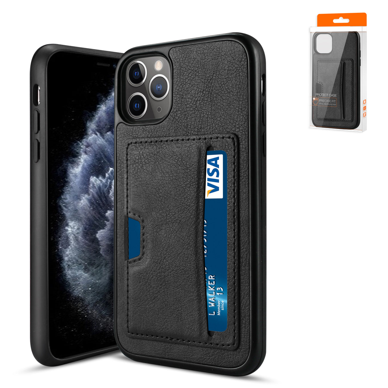 Case Card Pocket Apple iPhone 11 Pro Black Color