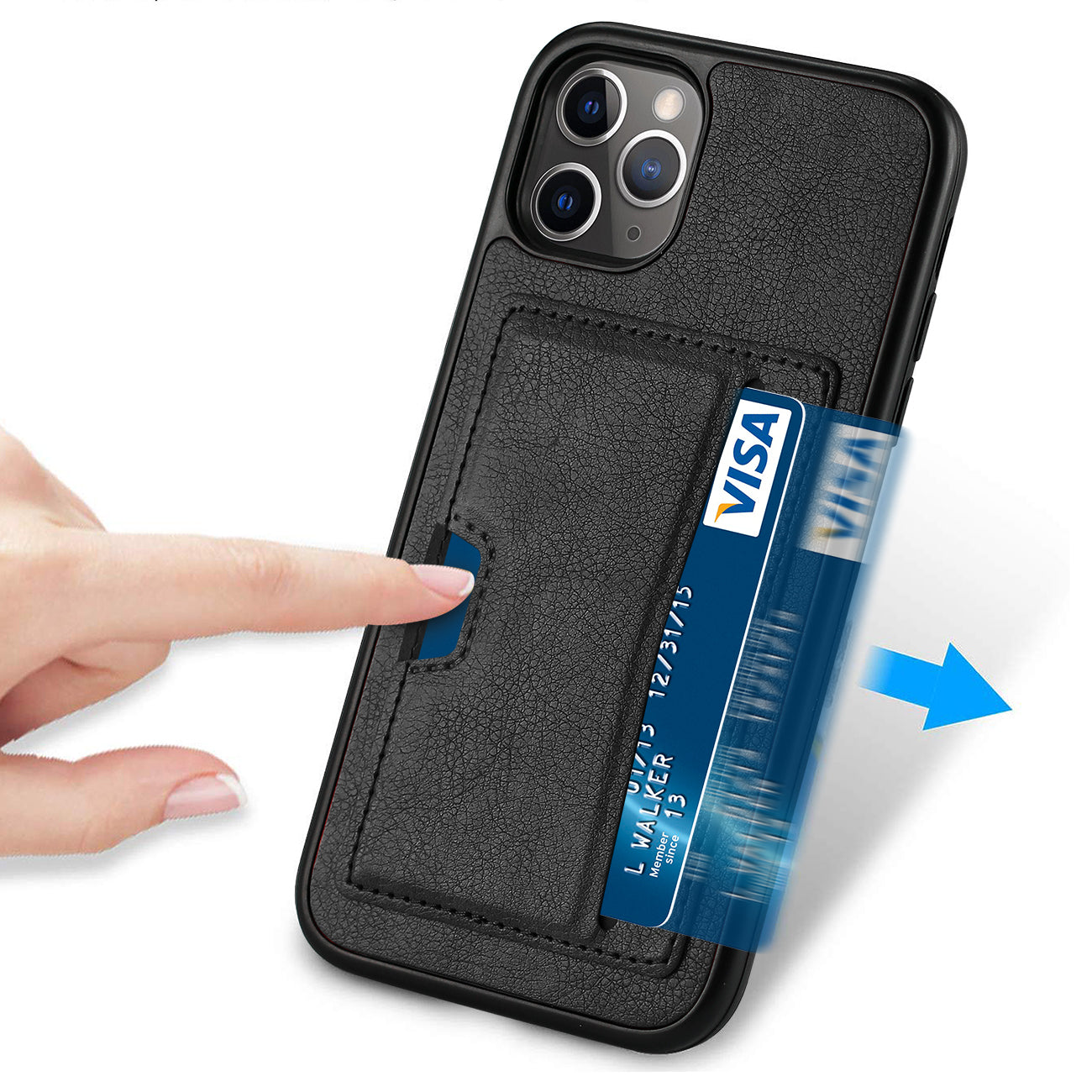 Case Card Pocket Apple iPhone 11 Pro Black Color