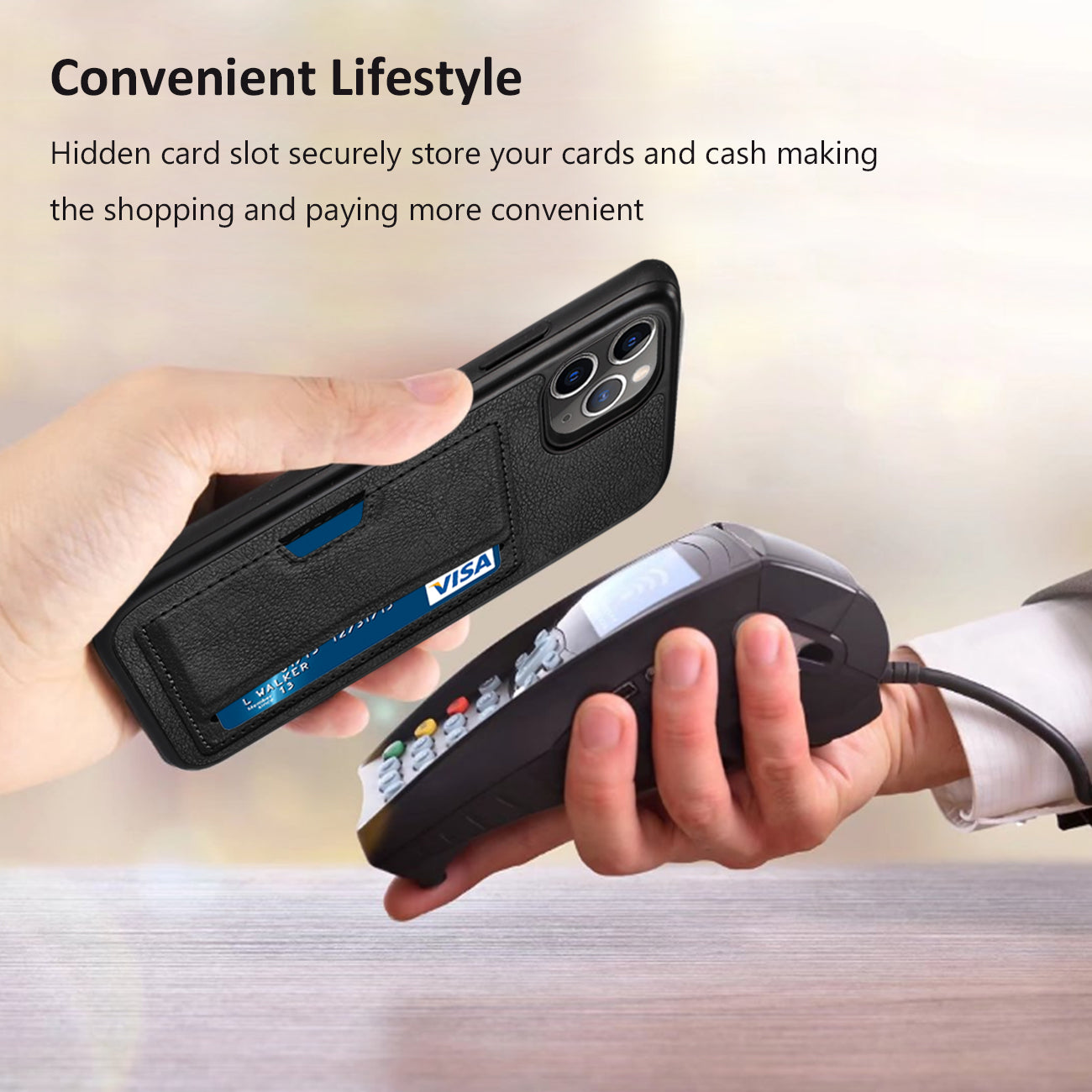 Case Card Pocket Apple iPhone 11 Pro Black Color