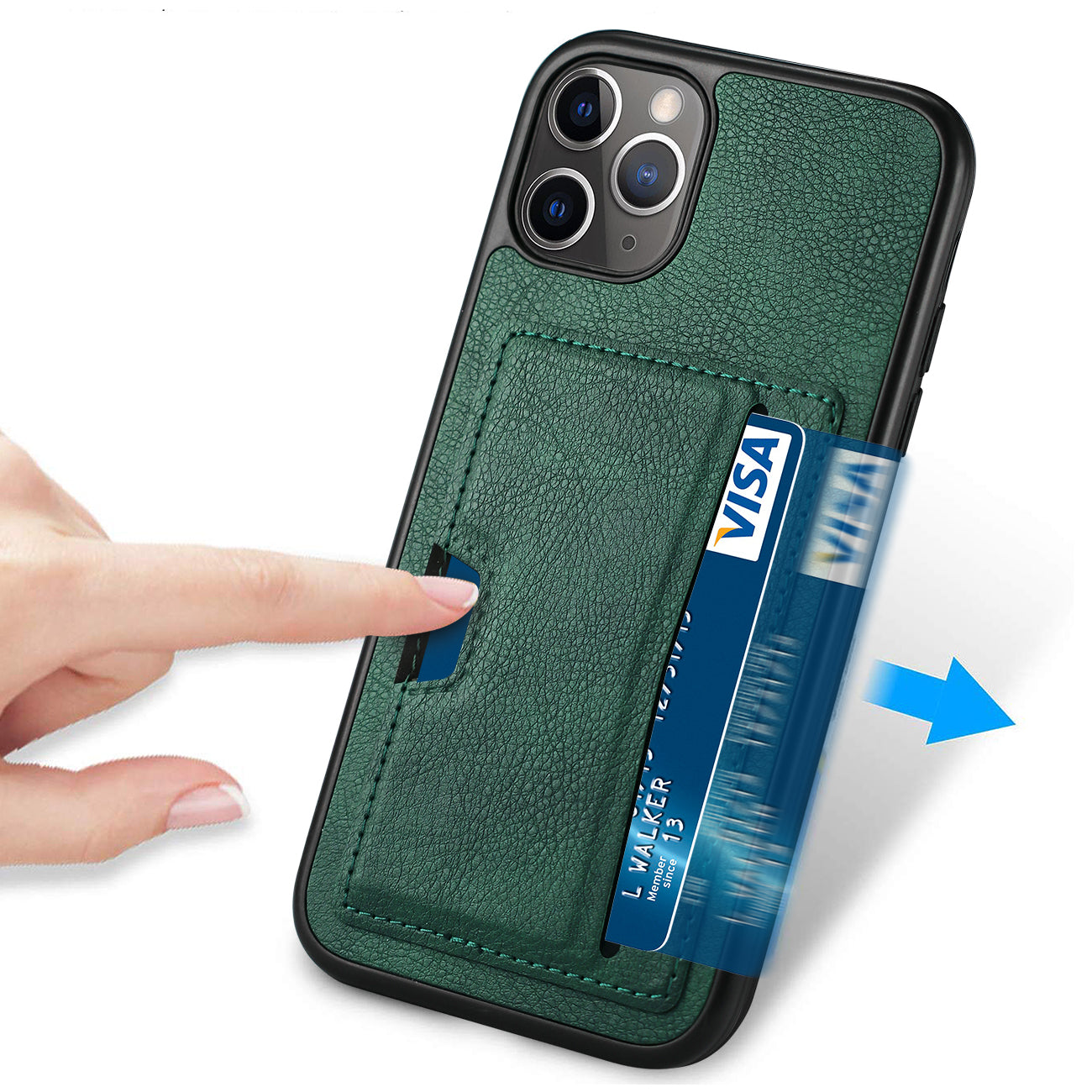 Case Card Pocket Apple iPhone 11 Pro Green Color