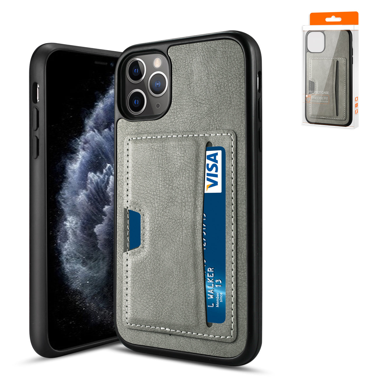 Case Card Pocket Apple iPhone 11 Pro Gray Color