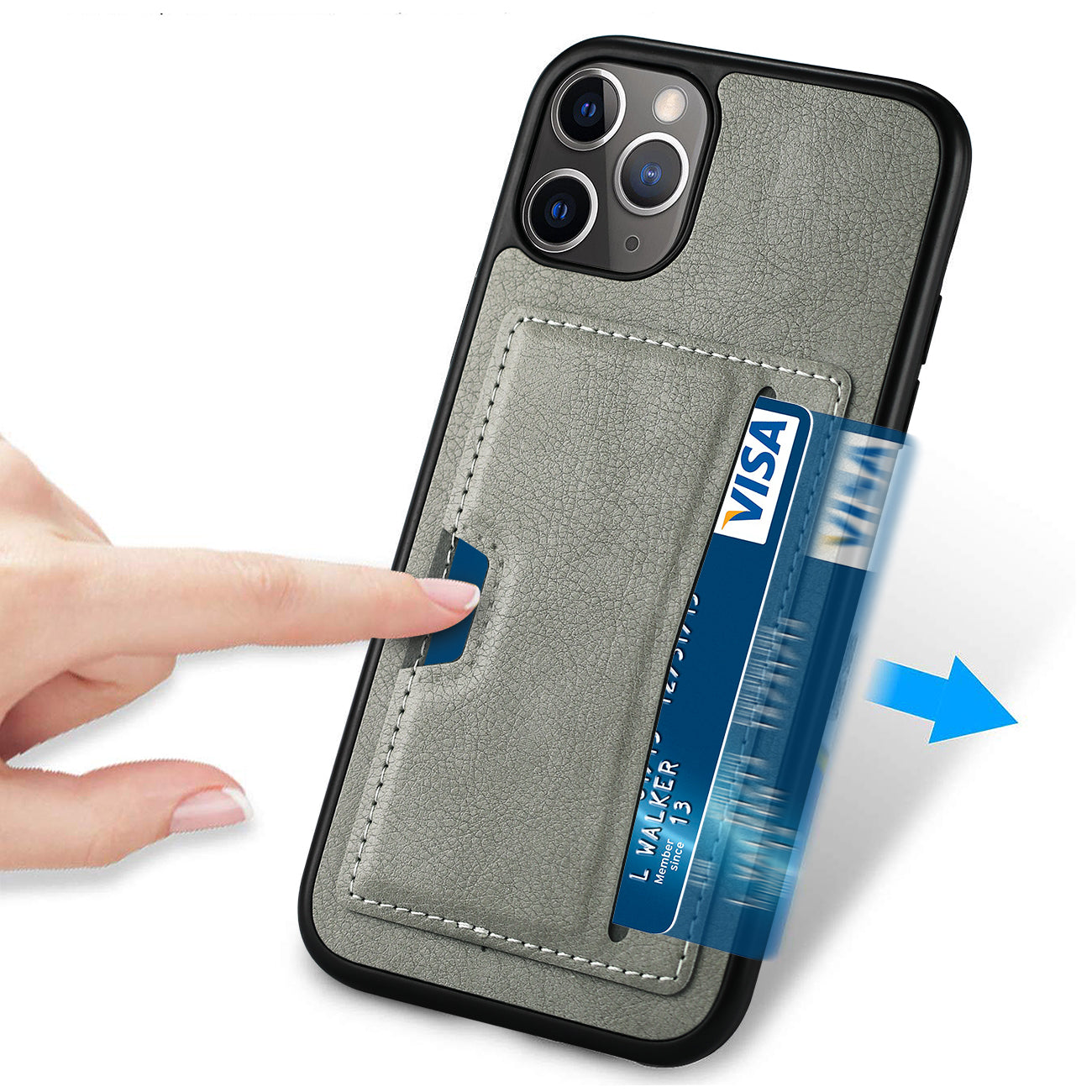Case Card Pocket Apple iPhone 11 Pro Gray Color