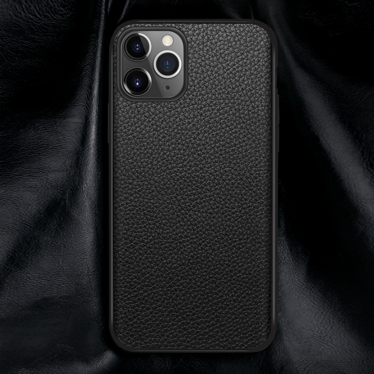 Premium PU Leather Outside and Flexible TPU Silicone Hybrid Slim Case for IPhone 11 PRO MAX