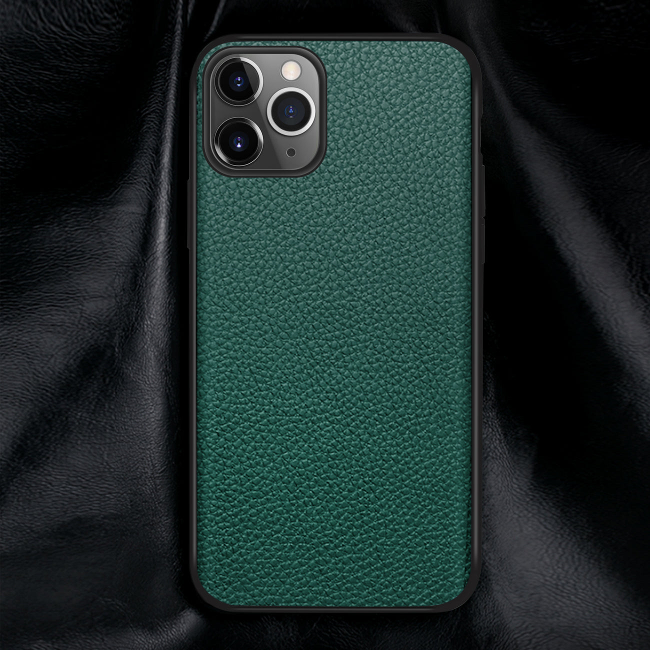 Premium PU Leather Outside and Flexible TPU Silicone Hybrid Slim Case for IPhone 11 PRO MAX