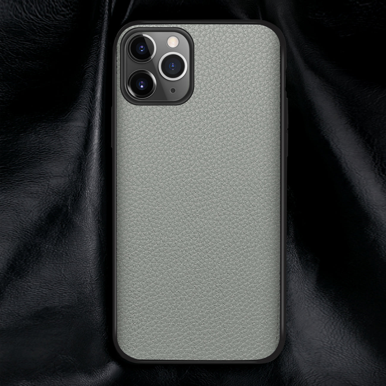 Premium PU Leather Outside and Flexible TPU Silicone Hybrid Slim Case for IPhone 11 PRO MAX