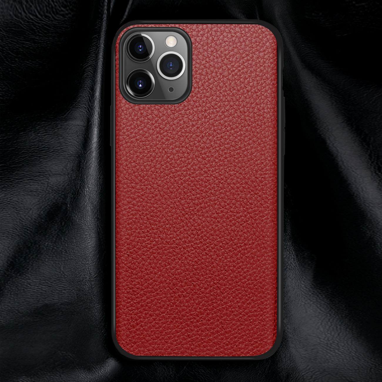 Premium PU Leather Outside and Flexible TPU Silicone Hybrid Slim Case for IPhone 11 PRO MAX