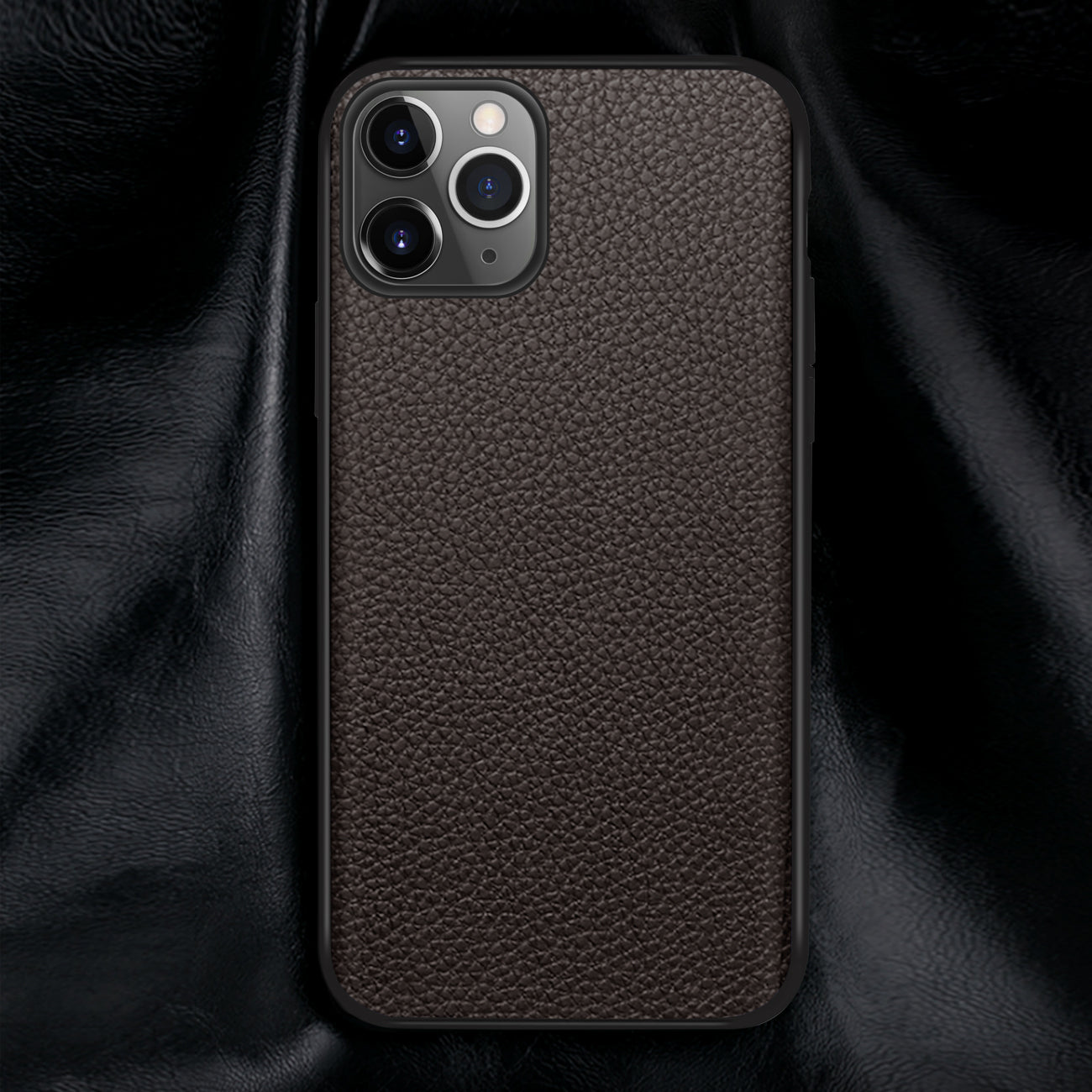 Reiko Premium PU Leather Outside and Flexible TPU Silicone Hybrid Slim Case for IPhone 11 PRO